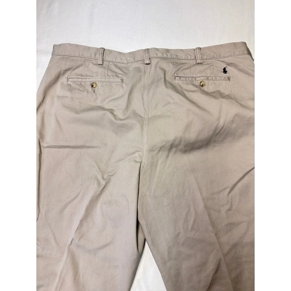Lot of 2 Polo Ralph Lauren Classic Fit Mens Chinos Tan Khaki Cotton Pants‎ 42X27